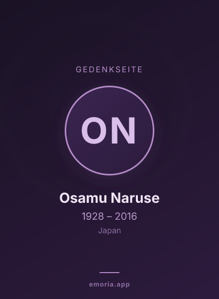 Gedenkportrait von Osamu Naruse