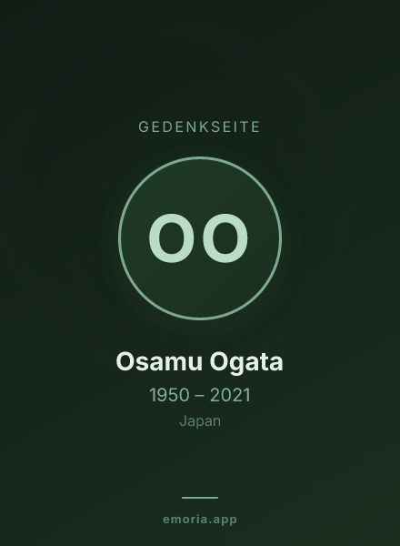 Gedenkportrait von Osamu Ogata