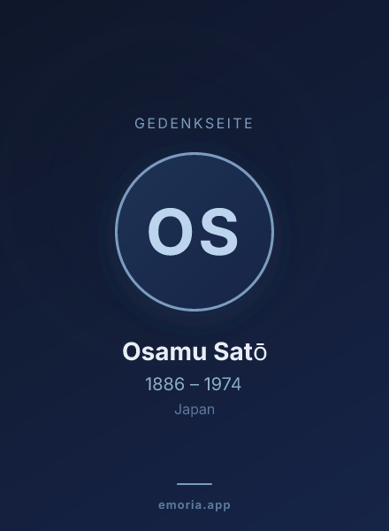 Gedenkportrait von Osamu Satō