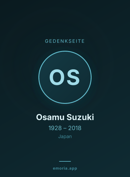 Gedenkportrait von Osamu Suzuki