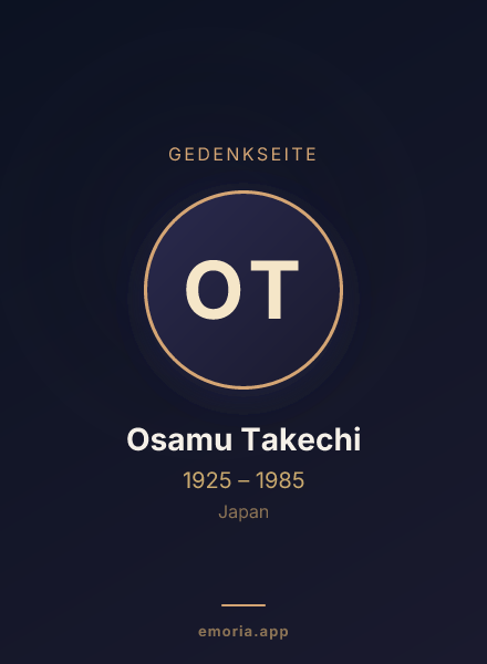 Gedenkportrait von Osamu Takechi