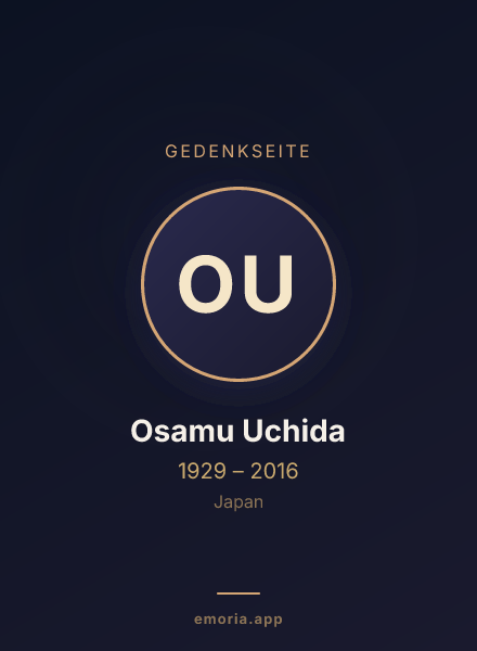 Gedenkportrait von Osamu Uchida
