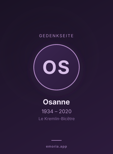 Gedenkportrait von Osanne