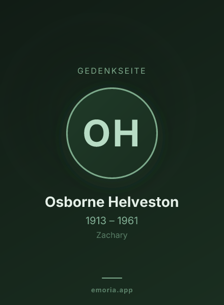 Gedenkportrait von Osborne Helveston