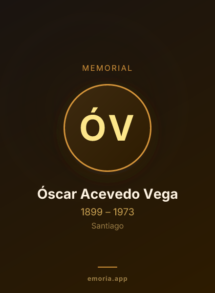 Memorial portrait of Óscar Acevedo Vega