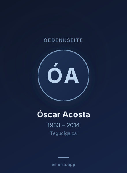 Gedenkportrait von Óscar Acosta