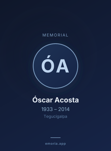 Memorial portrait of Óscar Acosta