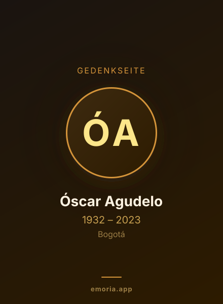 Gedenkportrait von Óscar Agudelo