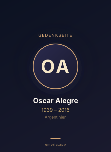 Gedenkportrait von Oscar Alegre