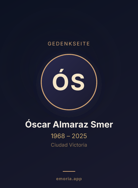 Gedenkportrait von Óscar Almaraz Smer