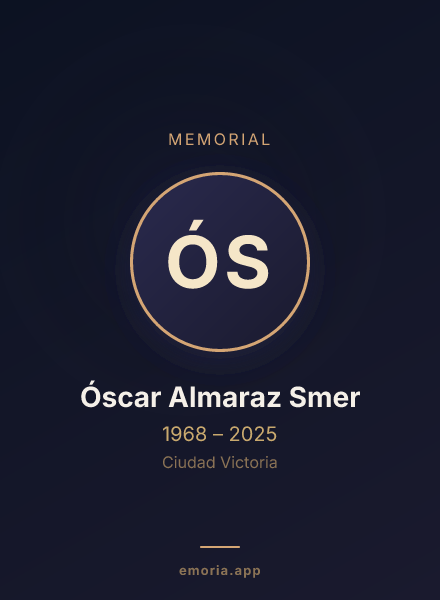 Memorial portrait of Óscar Almaraz Smer