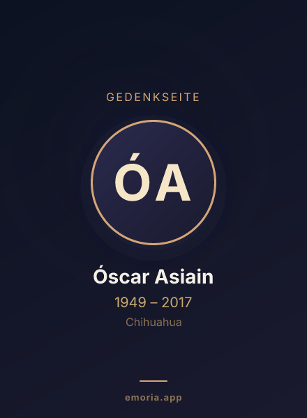 Gedenkportrait von Óscar Asiain