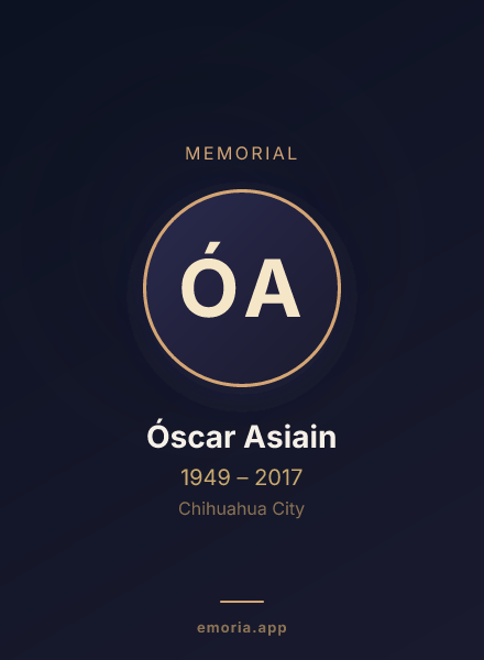 Memorial portrait of Óscar Asiain