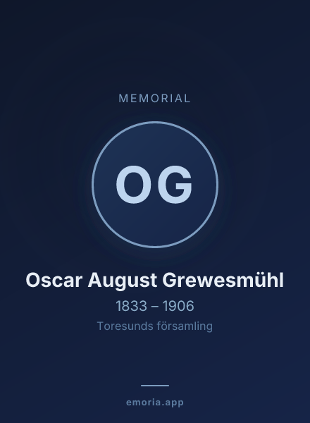Memorial portrait of Oscar August Grewesmühl
