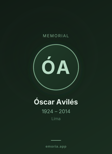 Memorial portrait of Óscar Avilés