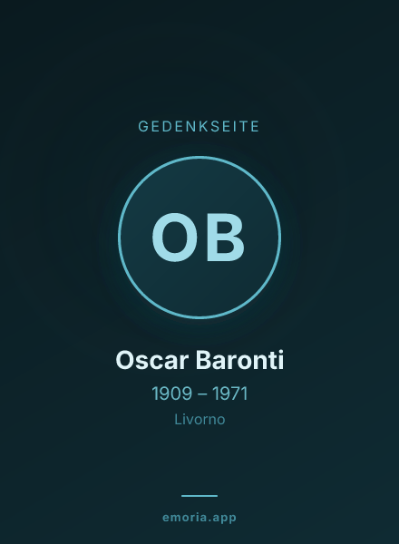 Gedenkportrait von Oscar Baronti