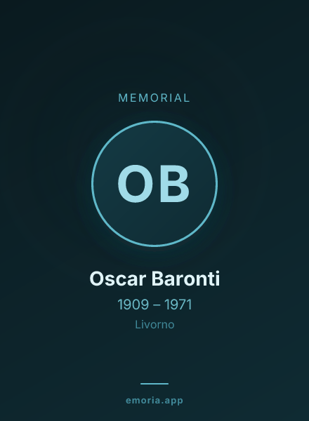 Memorial portrait of Oscar Baronti