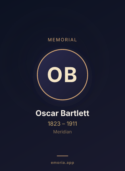 Memorial portrait of Oscar Bartlett