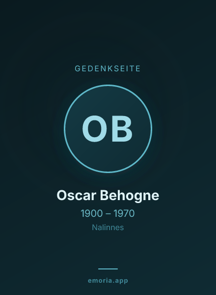 Gedenkportrait von Oscar Behogne