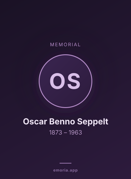 Memorial portrait of Oscar Benno Seppelt