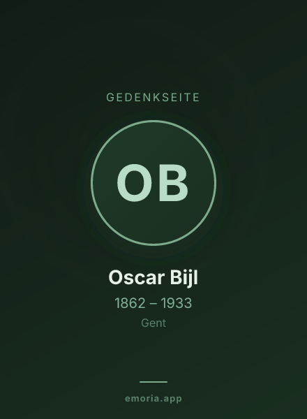 Gedenkportrait von Oscar Bijl
