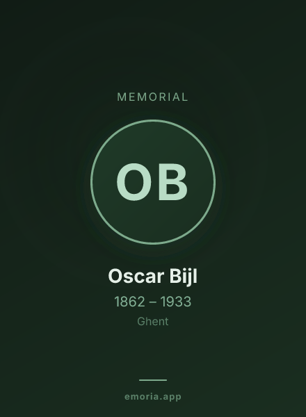 Memorial portrait of Oscar Bijl