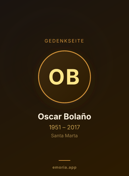 Gedenkportrait von Oscar Bolaño