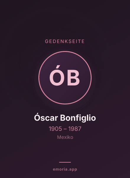 Gedenkportrait von Óscar Bonfiglio