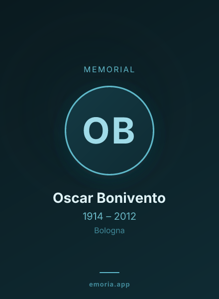 Memorial portrait of Oscar Bonivento