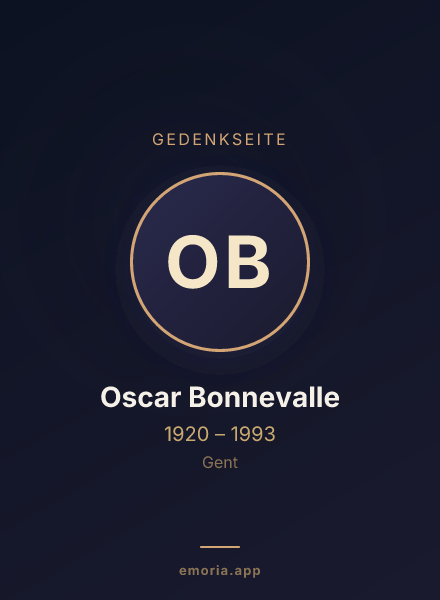 Gedenkportrait von Oscar Bonnevalle
