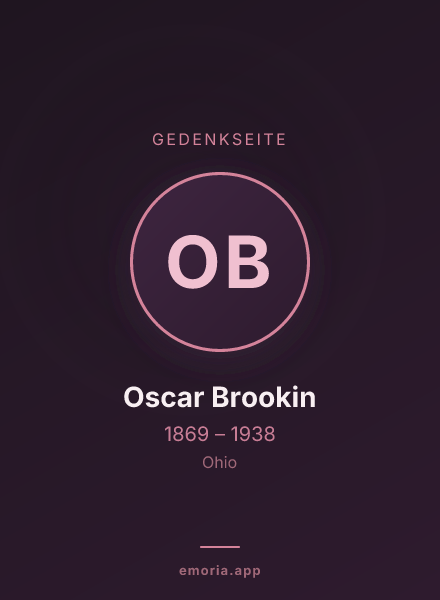 Gedenkportrait von Oscar Brookin