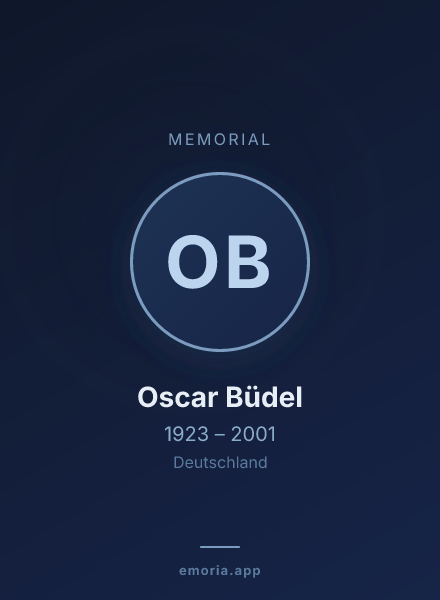 Memorial portrait of Oscar Büdel
