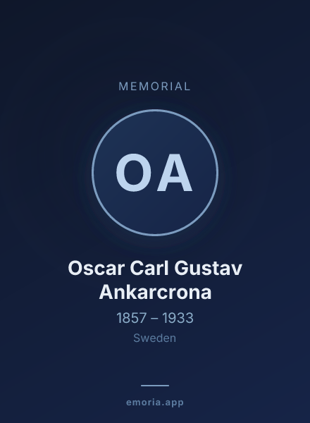 Memorial portrait of Oscar Carl Gustav Ankarcrona