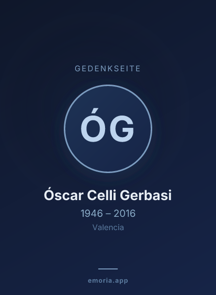 Gedenkportrait von Óscar Celli Gerbasi