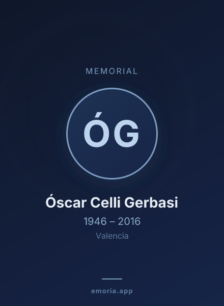 Memorial portrait of Óscar Celli Gerbasi