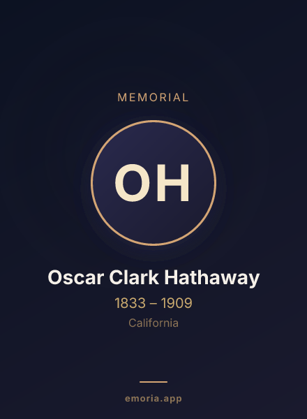 Memorial portrait of Oscar Clark Hathaway