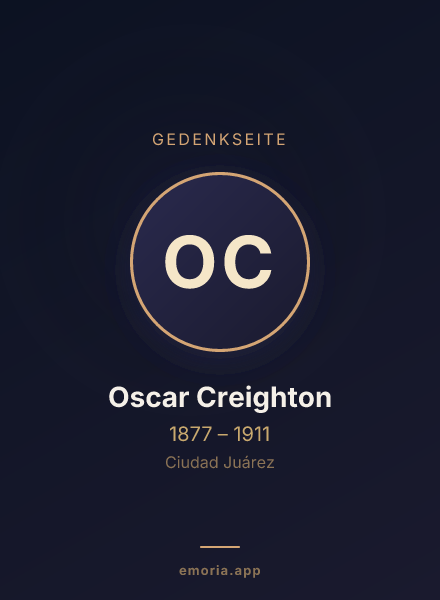 Gedenkportrait von Oscar Creighton