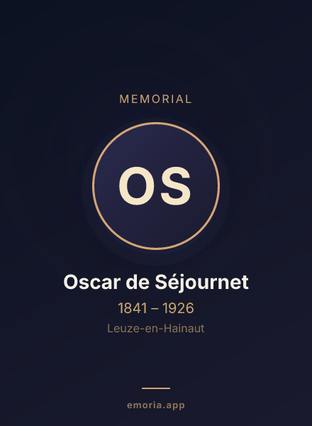 Memorial portrait of Oscar de Séjournet