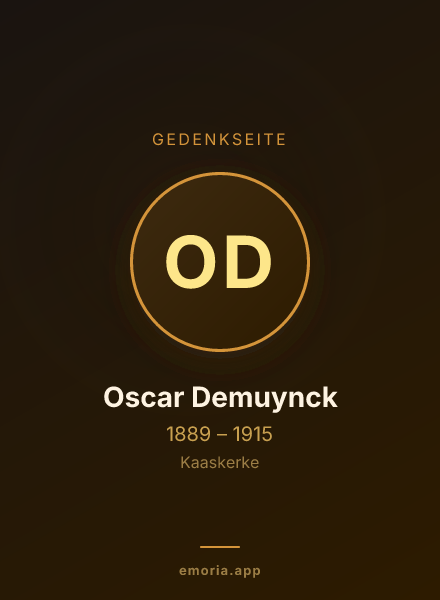 Gedenkportrait von Oscar Demuynck