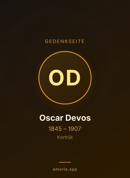 Gedenkportrait von Oscar Devos