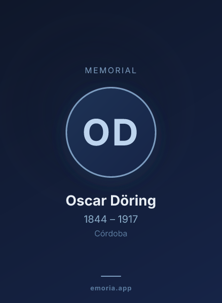 Memorial portrait of Oscar Döring