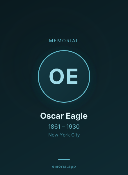 Memorial portrait of Oscar Eagle