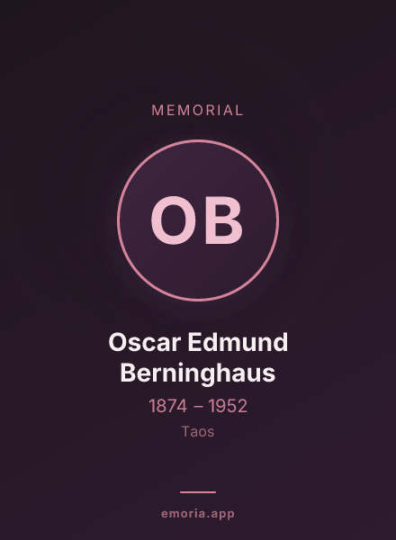 Memorial portrait of Oscar Edmund Berninghaus