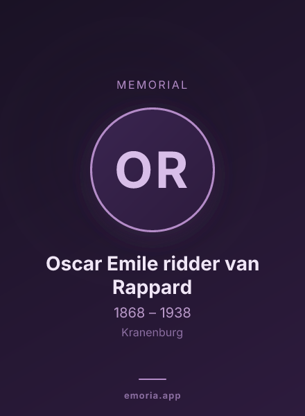 Memorial portrait of Oscar Emile ridder van Rappard
