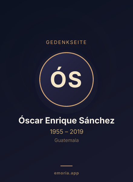 Gedenkportrait von Óscar Enrique Sánchez