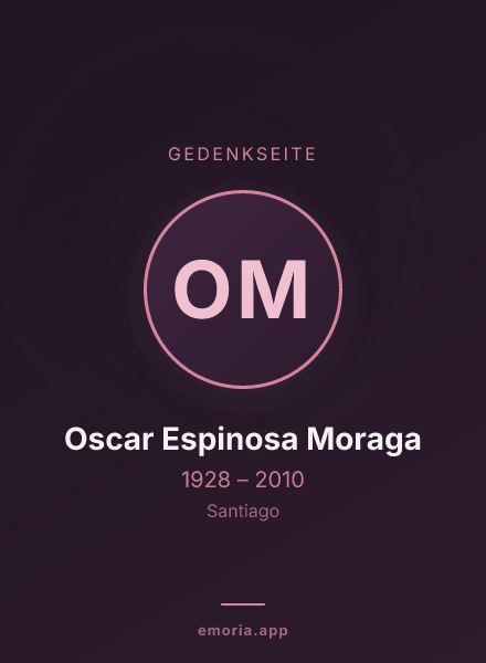 Gedenkportrait von Oscar Espinosa Moraga