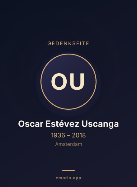 Gedenkportrait von Oscar Estévez Uscanga