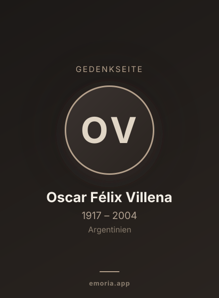Gedenkportrait von Oscar Félix Villena