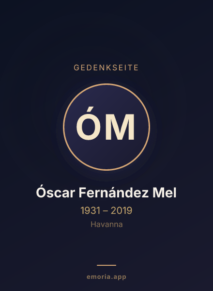 Gedenkportrait von Óscar Fernández Mel