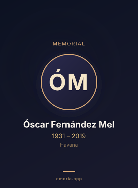 Memorial portrait of Óscar Fernández Mel